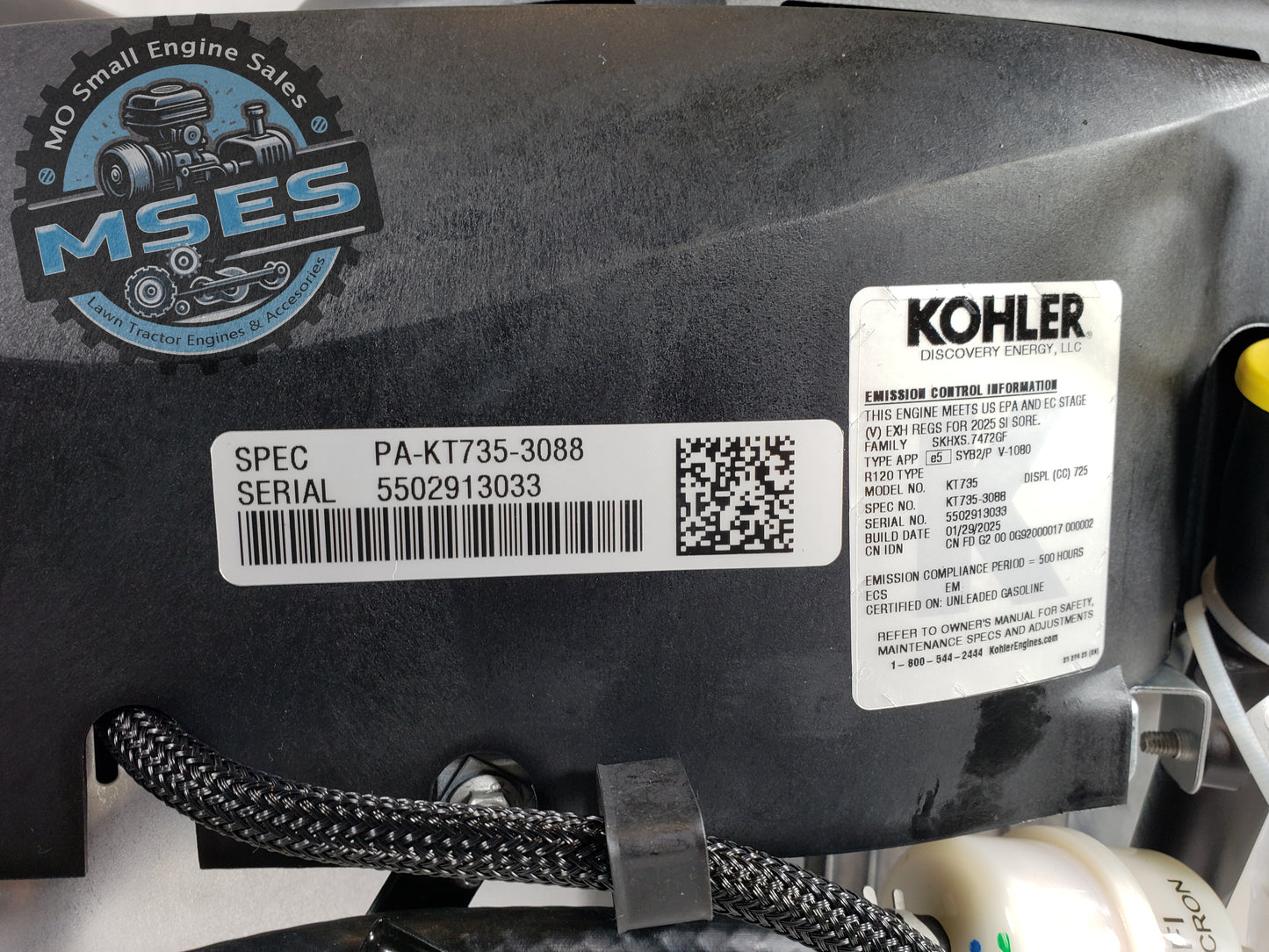 24HP Kohler 7000 Series Pro KT735-3088 -725CC 1" Dia. x 3.16" Keyed Crank Shaft