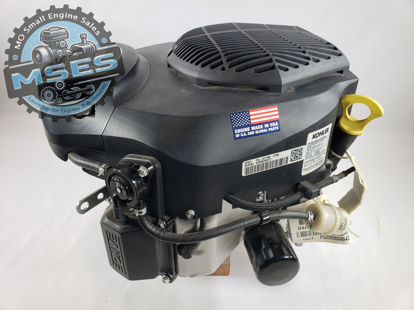 25HP Kohler 7000 Series KT740-3100 - 725CC 1" Dia. x 3.16" Keyed Crankshaft