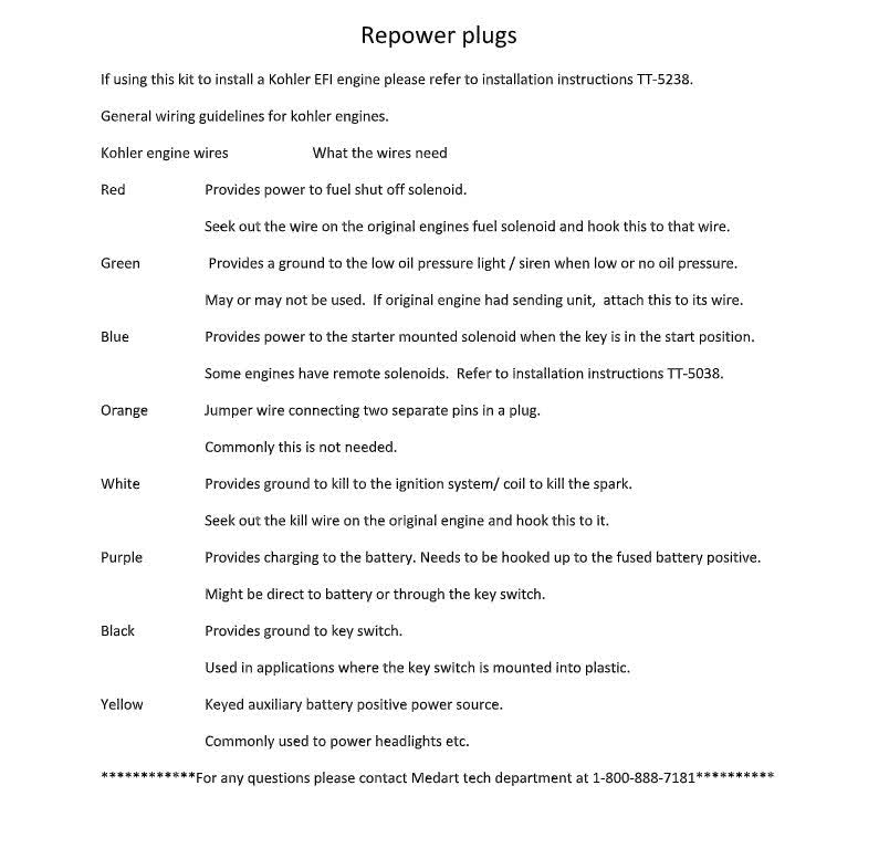 Kohler Repower Kit RP-1