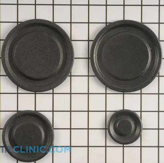 New Genuine OEM Whirlpool Range Surface Burner Cap Set (Black) W11173535