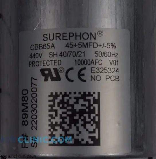 New Genuine OEM Lennox Dual Run Capacitor 89M80