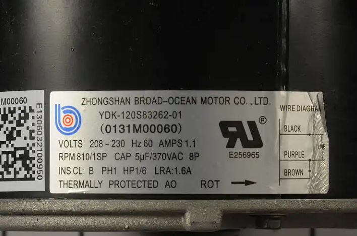 New Genuine OEM Goodman Condenser Fan Motor 0131M00060SP