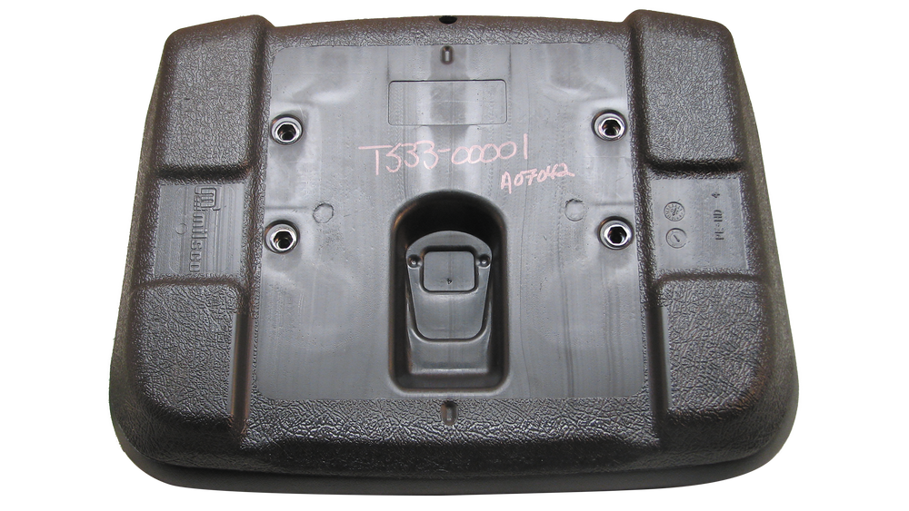 Milsco TS33-00001 Lawn Mower Seat Black W: 17-1/2” L: 15-1/2” H: 9”