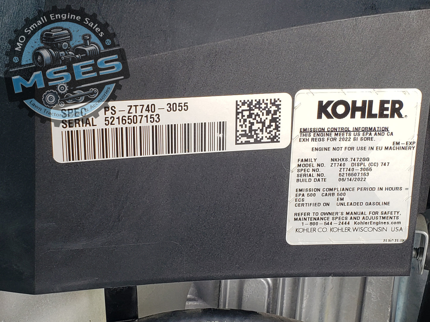 25HP Kohler Confidant Series ZT740-3055 - 747CC  1” Dia. x 3-5/32” Crankshaft