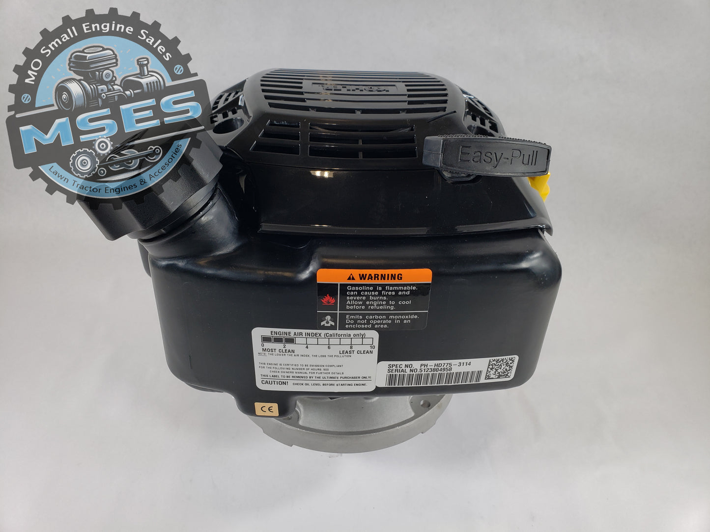15HP Kohler HD775-3114 Commerical Series - OHV  173CC  25mm Dia. x 3 5/32” Crankshaft