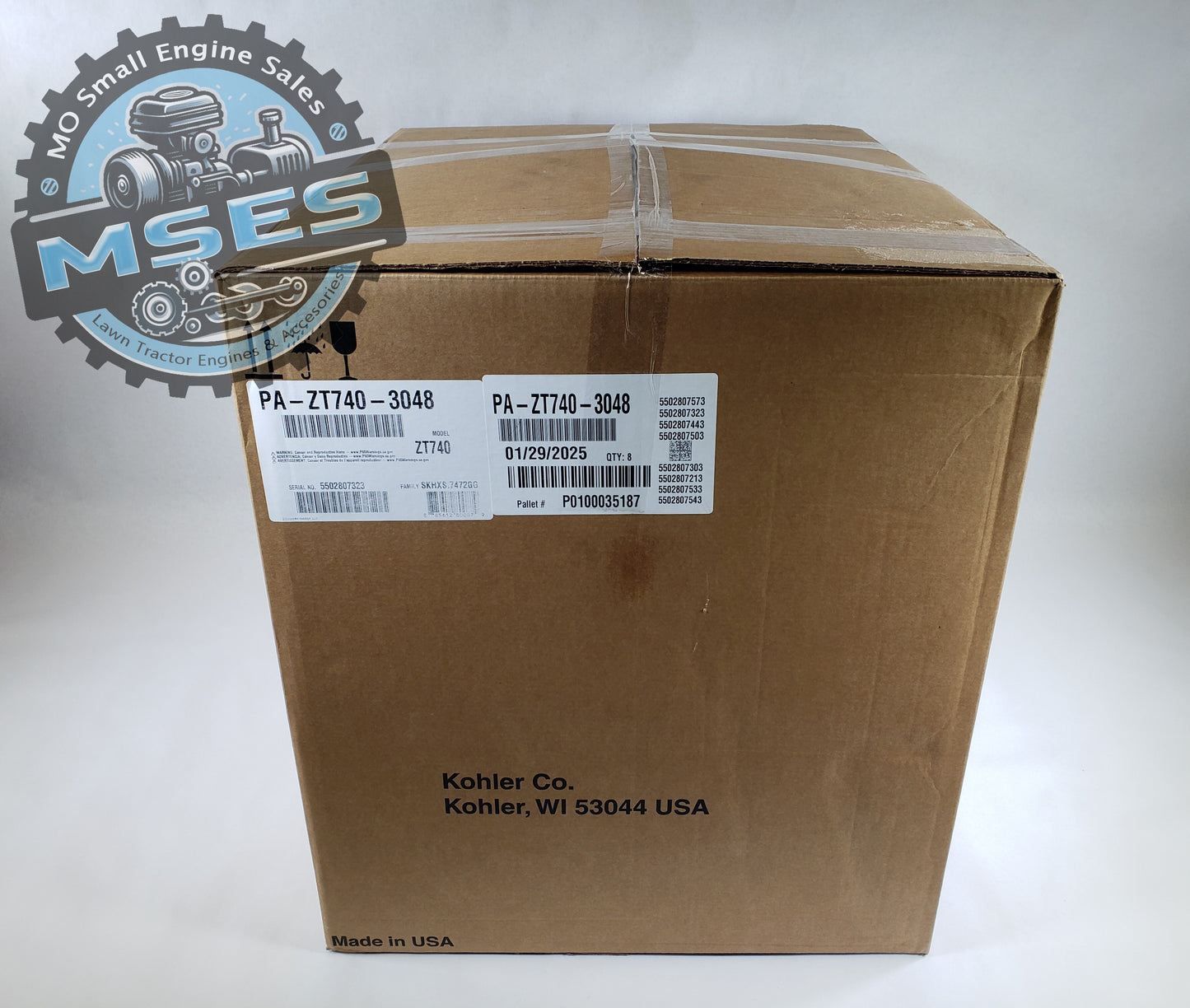 25HP Kohler Confidant Series ZT740-3048 - 725CC 1-1/8" Dia. x 4-3/8" Keyed Crankshaft