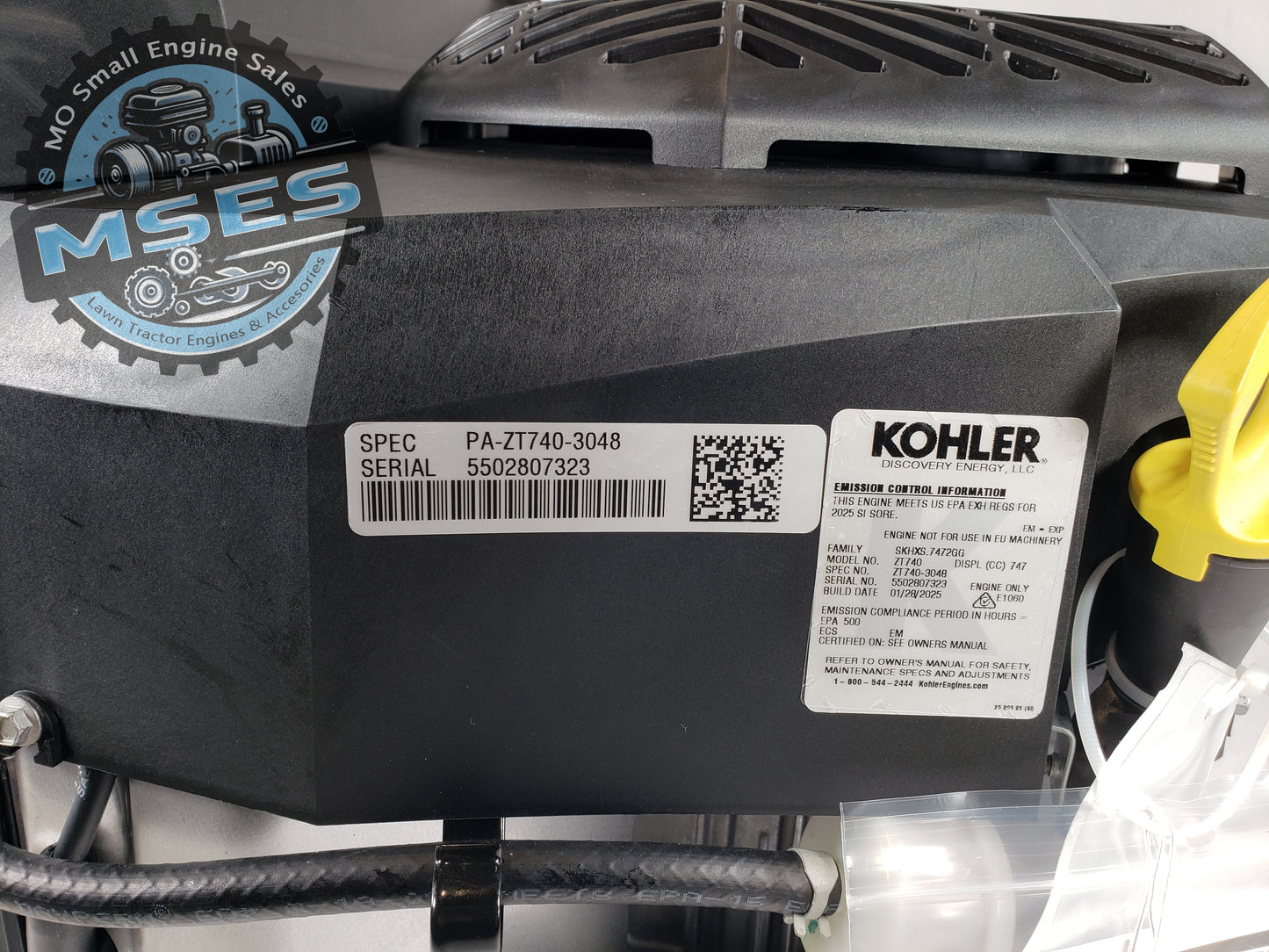 25HP Kohler Confidant Series ZT740-3048 - 725CC 1-1/8" Dia. x 4-3/8" Keyed Crankshaft