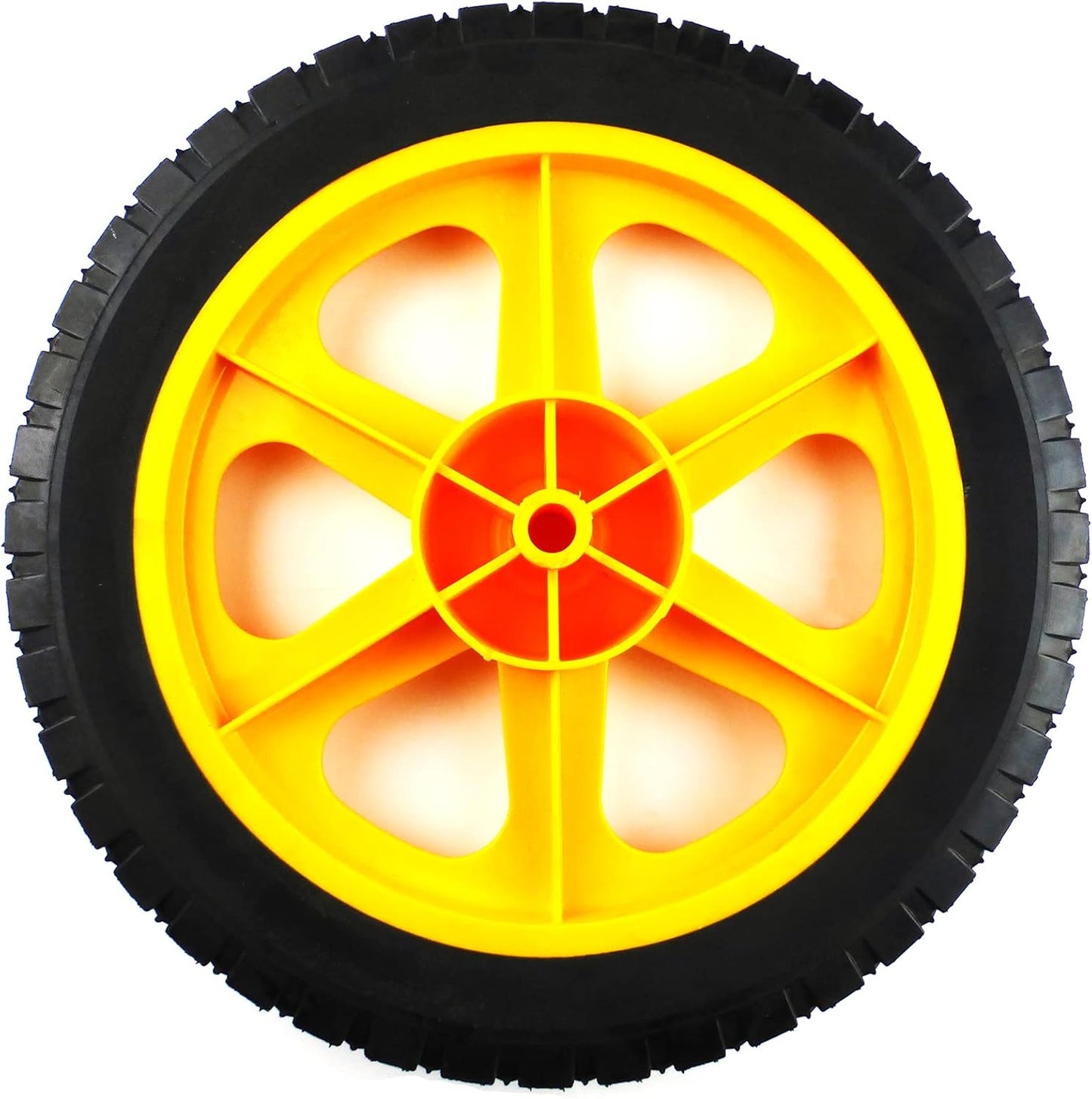 (Set of 2) Marigold Husqvarna Semi-Pneumatic Plastic Wheels 12 x 1.75 583736201