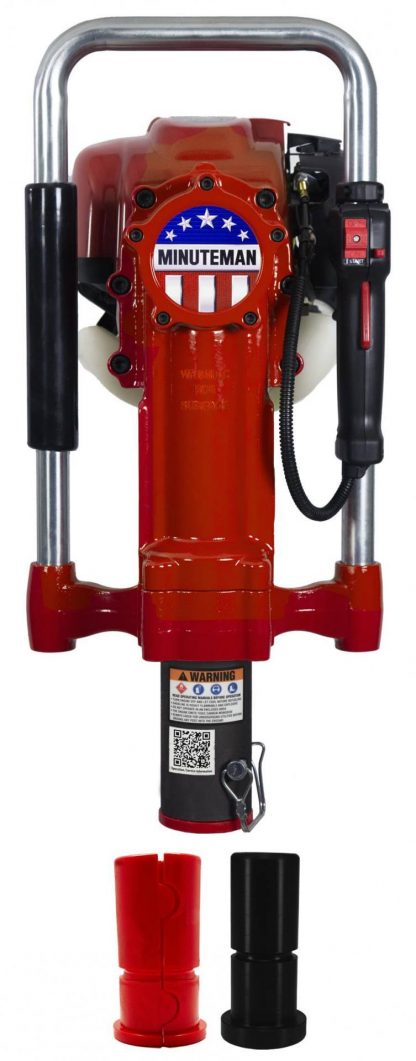 Minuteman Post Driver RHI-350001 2.25” I.D. Chuck, 37.7cc 4-Stroke, Fixed Handle, Includes 1” & 1.75” Adapters