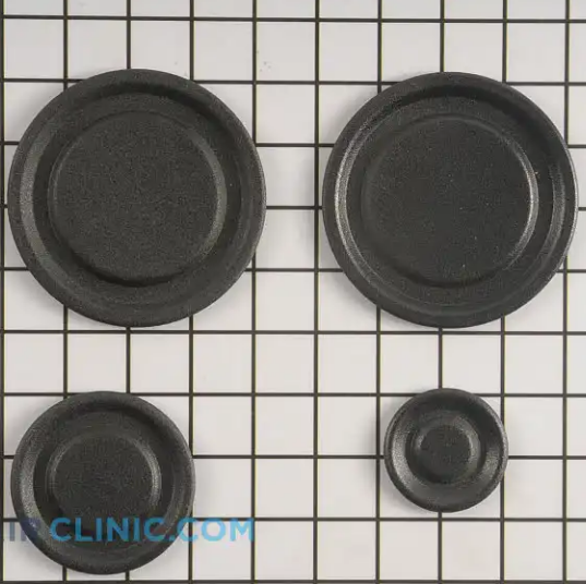 New Genuine OEM Whirlpool Range Surface Burner Cap Set (Black) W11173535