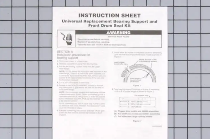 New Genuine OEM Whirlpool Dryer Front Felt Seal Bearing Kit 279264