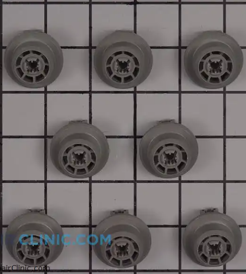 New Genuine OEM Bosch Dishwasher Dishrack Roller 12004485 Set of 8