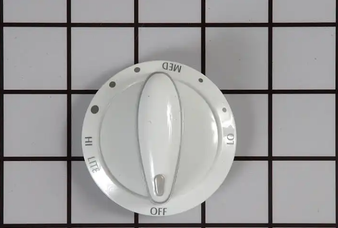 New Genuine OEM Whirlpool Maytag Range Burner Control Knob (White) WP74011276