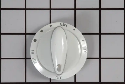 New Genuine OEM Whirlpool Maytag Range Burner Control Knob (White) WP74011276