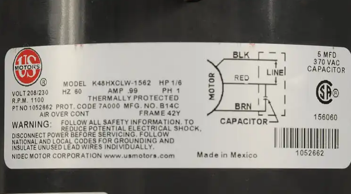 New Genuine OEM ICP Condenser Fan Motor 1052662