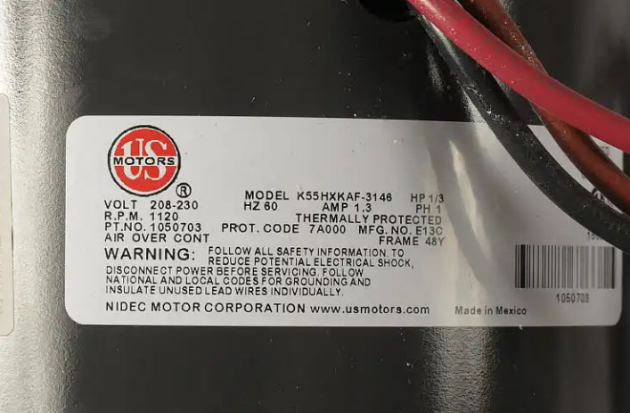 New Genuine OEM ICP Condenser Fan Motor 1050703