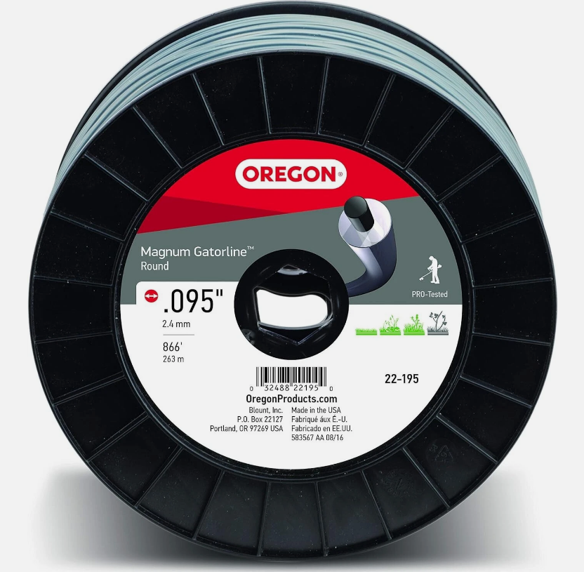 Oregon 22-195 Magnum Gatorline Round Trimmer Line .095-Inch by 866-Foot