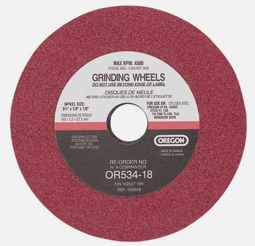 Oregon OR534-18A 1/8" x 5 3/4" Grinding Wheel for 511A - Chain Sharpener
