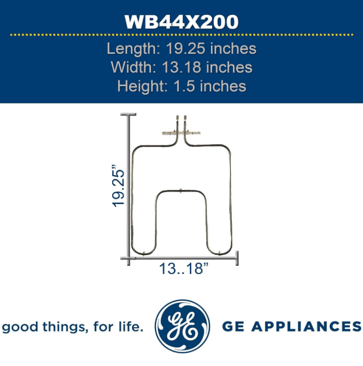 New Genuine OEM GE Bake Element WB44X200