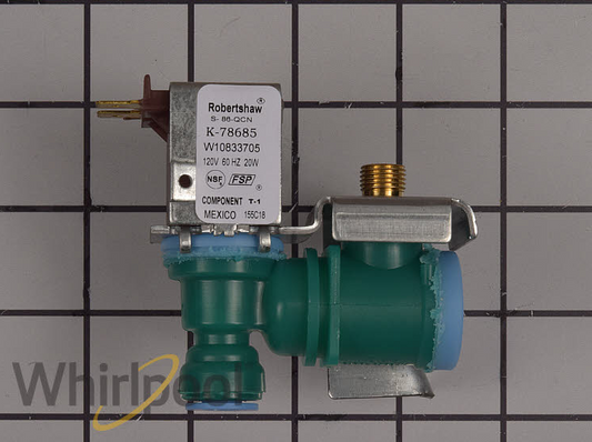 New Genuine OEM Whirlpool Refrigerator Water Inlet Valve W10865826