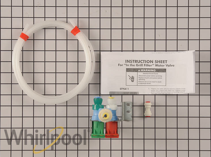 New Genuine OEM Whirlpool Refrigerator Water Inlet Valve W10408179