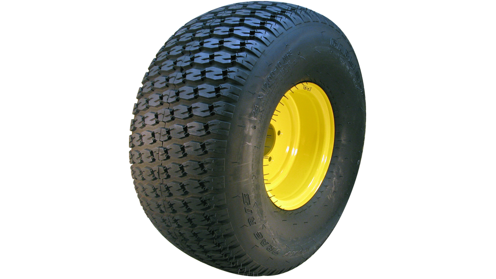 Carlisle 37170 24 x 12.00 - 10 NHS Turf Trac R/S Tread Pneumatic Wheel Assembly