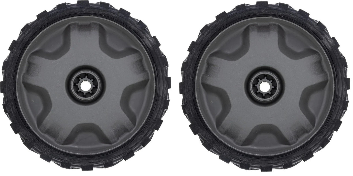 2 PK MTD 634-06986 Gray Zag Wheel Assembly 8X2 Craftsman M270 Walk-Behind Mower