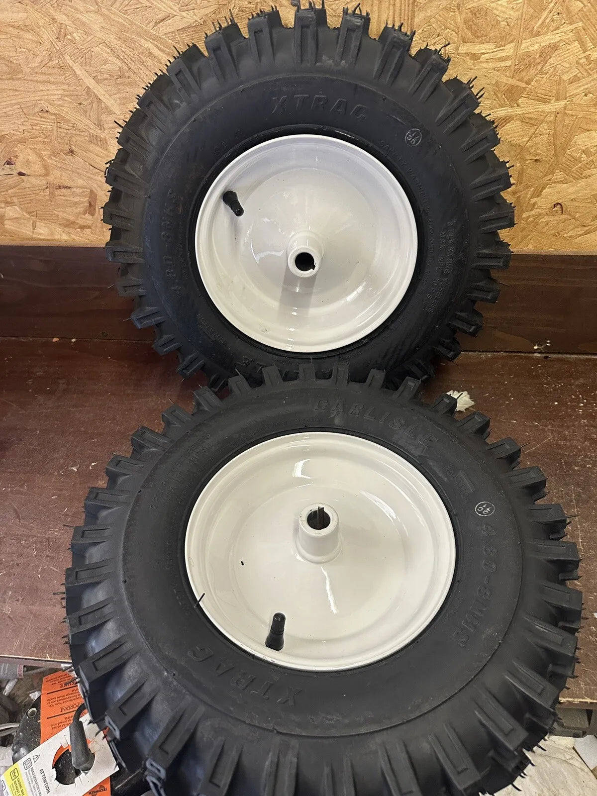 (Set of 2) CARLISLE XTrac TL Tread Wheel and Tire Assembly Tiller Snow Blower