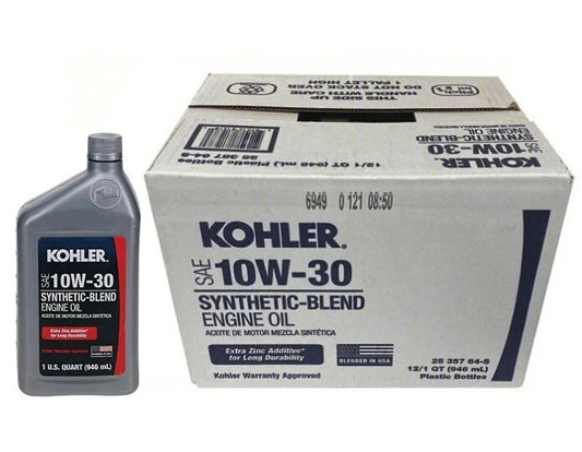 Kohler 25 357 64-S Command 10W-30 4-Cycle Engine Oil Case Genuine - 12 Quarts