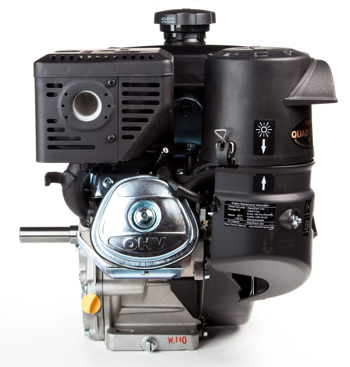 9.5HP Kohler CH395-3041 Command PRO Horizontal 1" Dia. x 3-21/32" Crankshaft 277cc