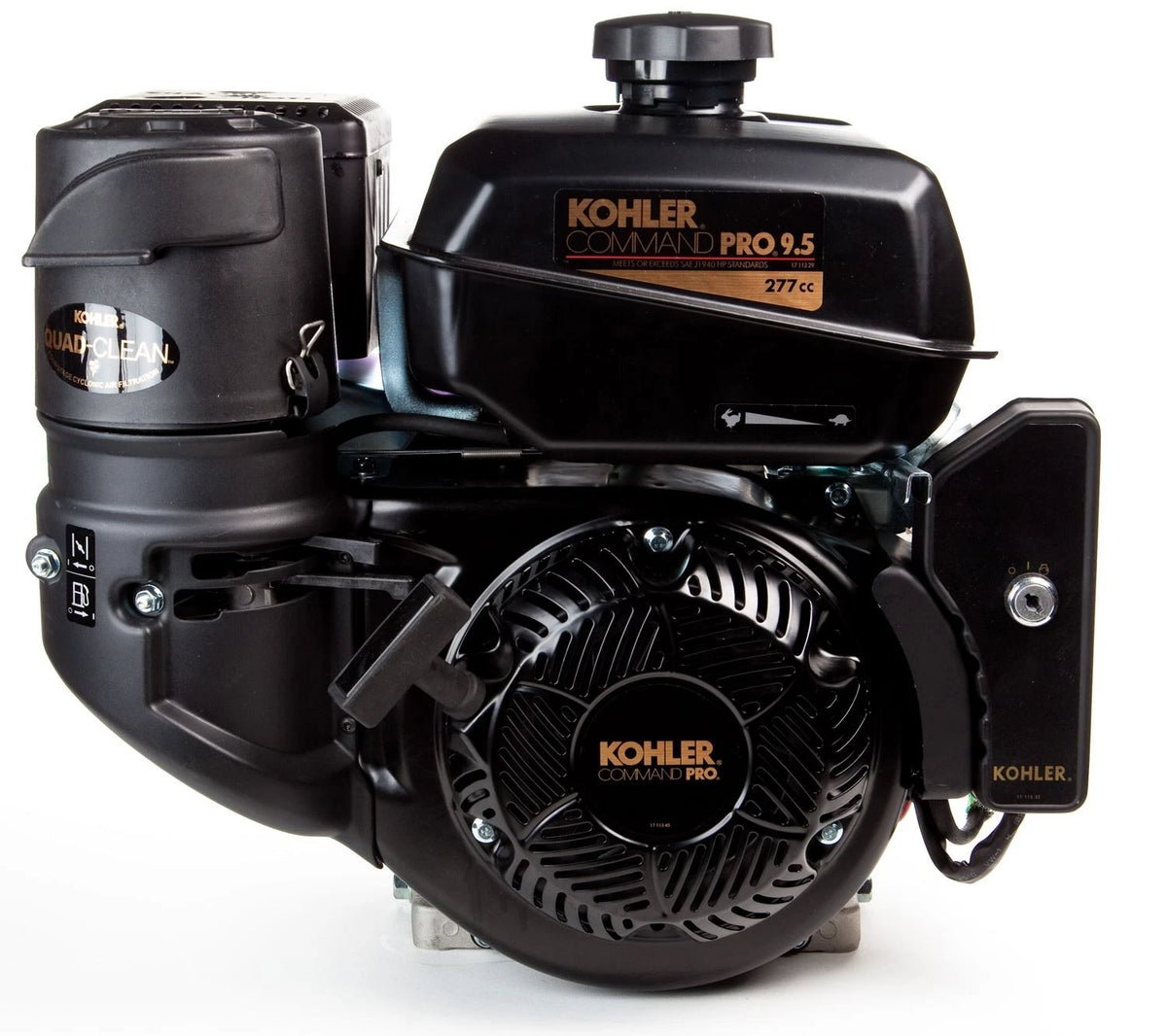 9.5HP Kohler CH395-3041 Command PRO Horizontal 1" Dia. x 3-21/32" Crankshaft 277cc