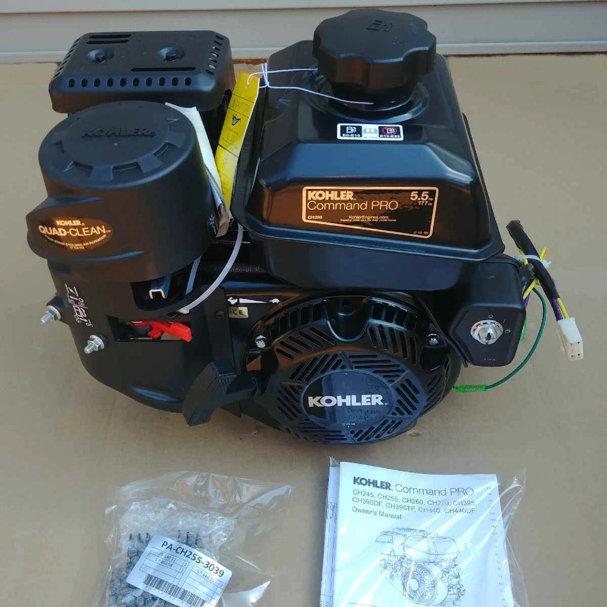 5.5HP Kohler Command Pro CH255-3039 Horizontal 3/4" dia. x 2" crankshaft 177cc