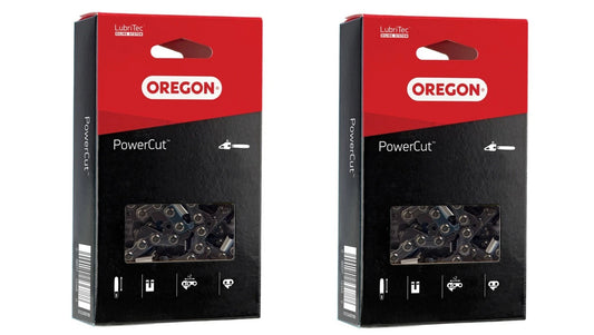 Lot of 2 Genuine Oregon 22LPX074G PowerCut Saw Chain 74 Links For 18" Bars