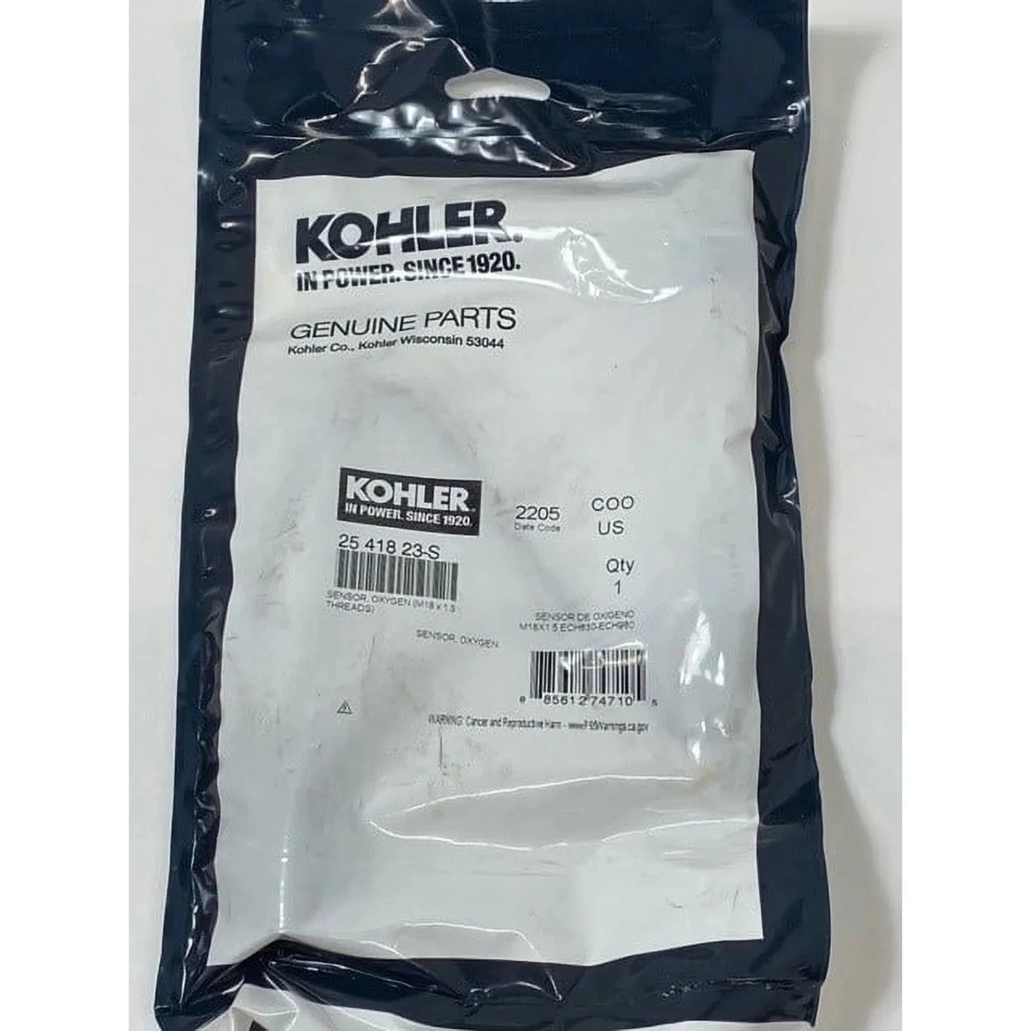 25 418 23-S Kohler/Rehlko Oxygen Sensor (OEM) genuine M18 × 1.5 threaded sensor