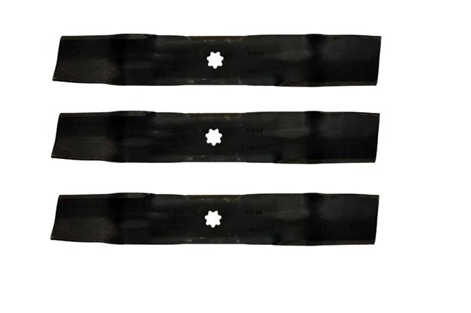 Set of 3 Mower Blades for John Deere 48" GX21784 GY20852 D140 D150 D160 192-104